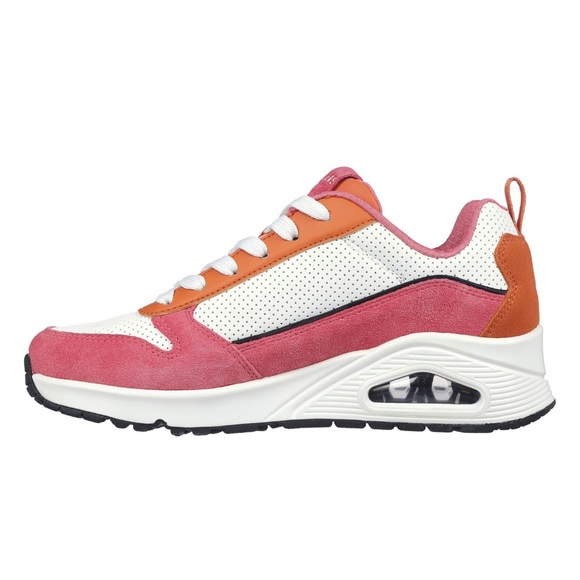 Skechers Street Uno Bright Air Women's Casual Fashion Sneaker Shoes Pink/Orange - Picture 2 of 5